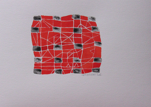 Abstract art Black and red 2