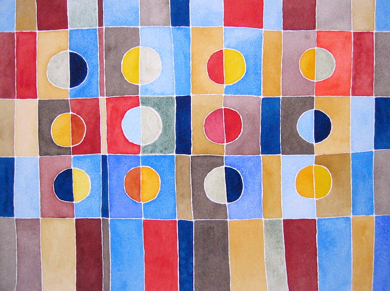 Abstract art Twelve circles