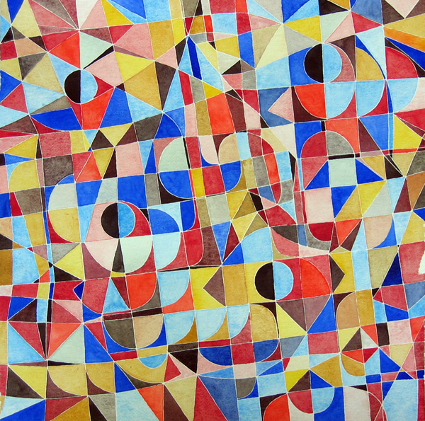Art abstrait Quatres demi-lunes