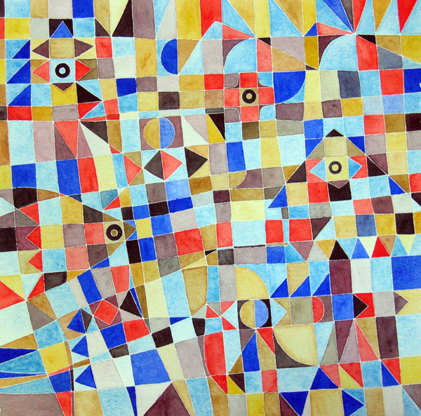 Art abstrait Comme un poisson dans l'eau