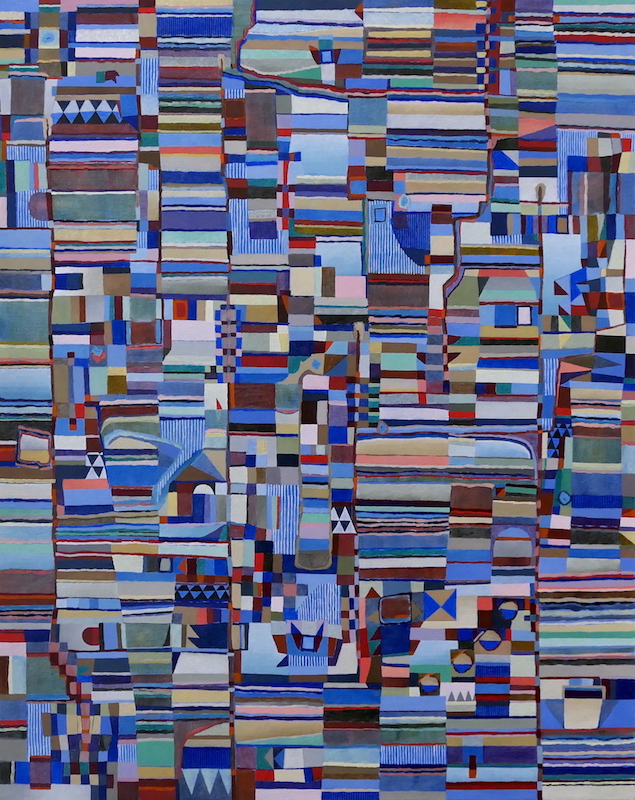 Pintura abstracta azul