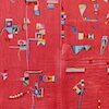 Pintura abstracta roja 709